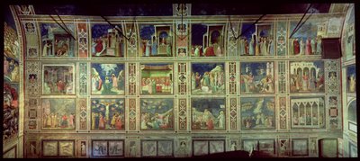 Vista del muro nord, c.1305 da Giotto di Bondone